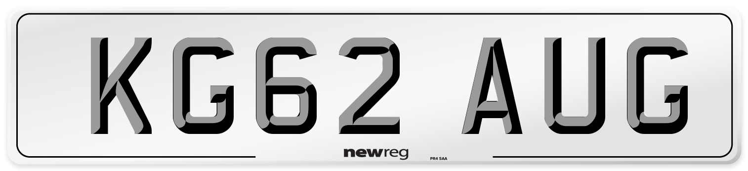 KG62 AUG Number Plate from New Reg